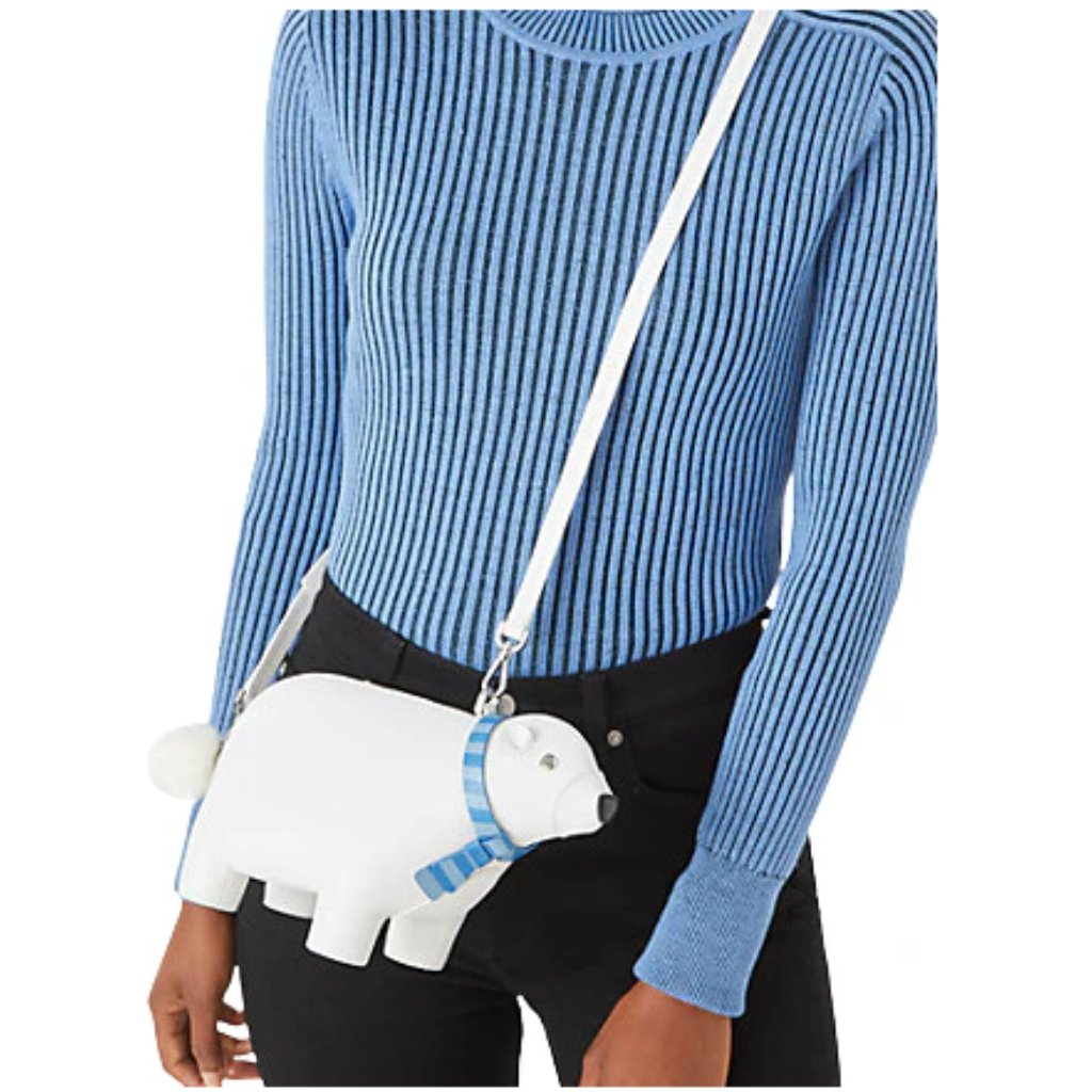 Kate Spade New York Arctic Friends Polar Bear Leather Crossbody Bag